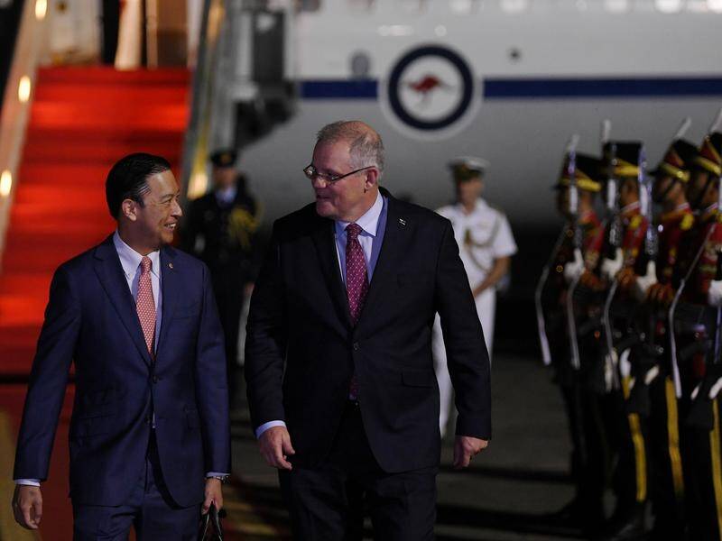'The first place a new prime minister visits is Indonesia,' Mr Morrison said as he met dignitaries.