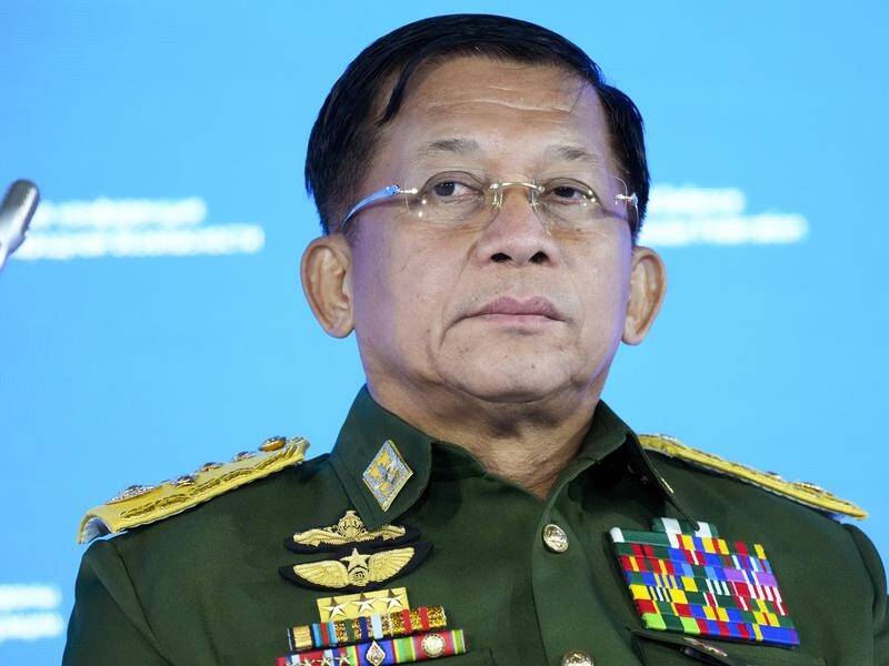 Myanmar junta chief Min Aung Hlaing says ASEAN should note the violence of the military's opponents.