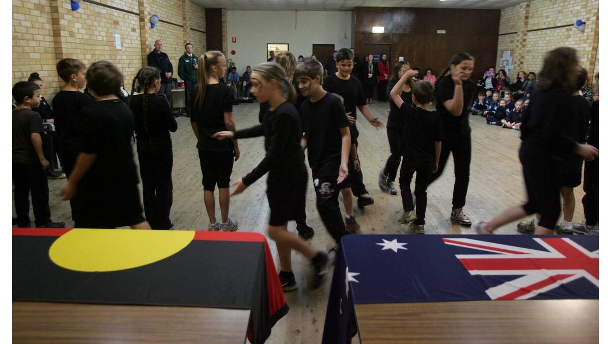 PARKVIEW Public School students perform Warriors at Anzac Hall.