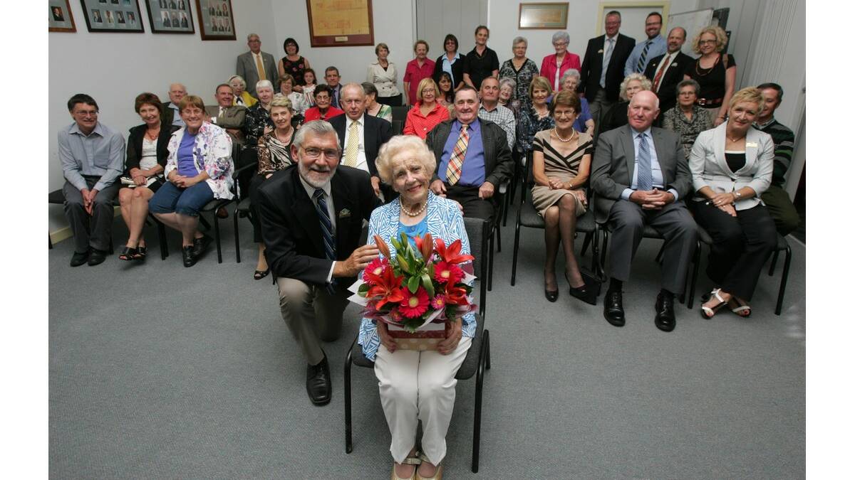 MEDAL of the Order of Australia recipient Marjory McCormack is congratulated by mayor Paul Maytom and those in attendance at the civic reception in her honour.