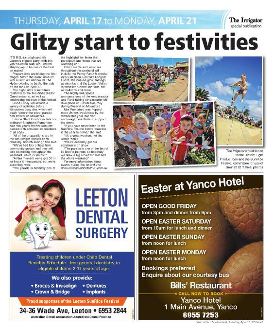 Leeton SunRice Festival lift-out