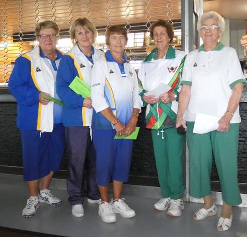 GRINNERS: The team of Patti Wakeman, Marlene O'Connor and Dot Semmler were winners of the West Wyalong Triples Tournament. Picture: SUPPLIED
