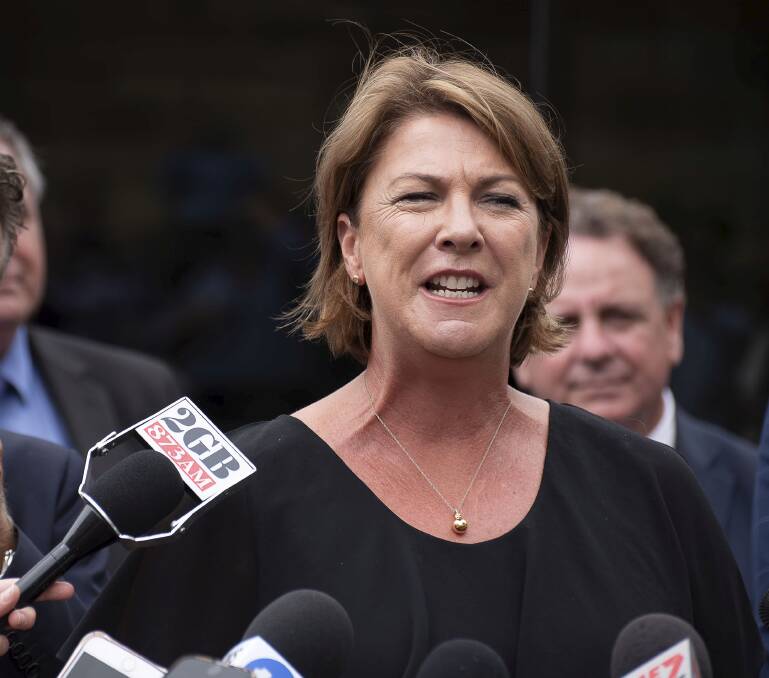 WATER MINISTER: Melinda Pavey speaks to the media. PHOTO: AAP