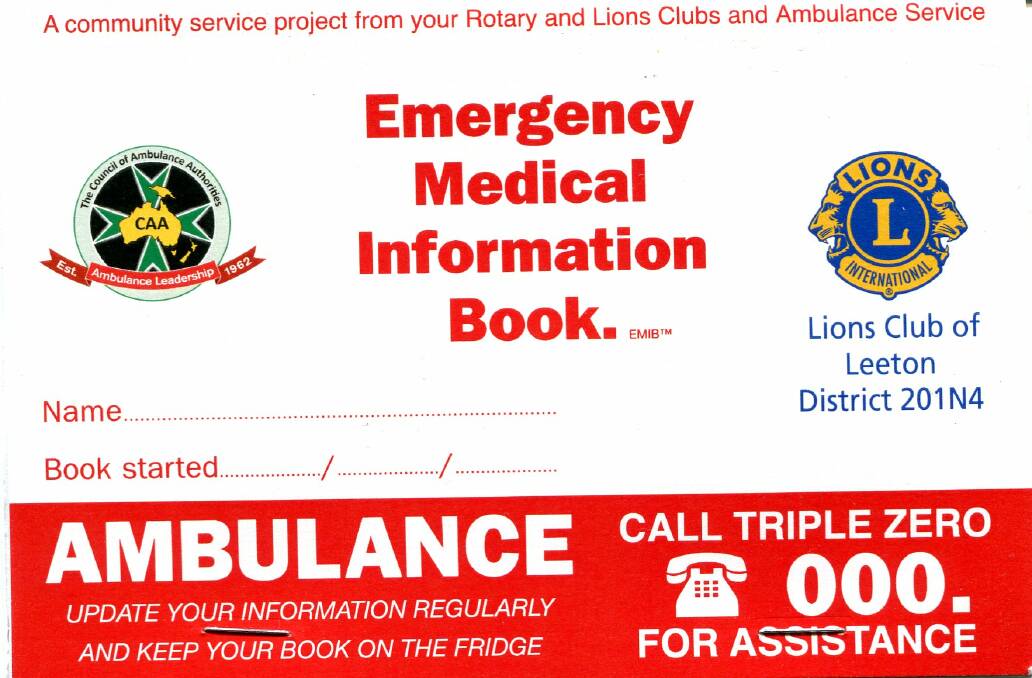 The front cover of the EMIB which is a project spearheaded by Leeton Lions.