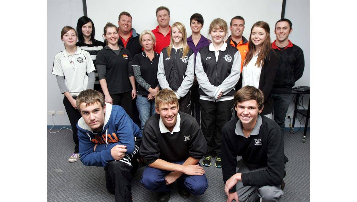 PARTICIPANTS and mentors of the mentoring program included (back, from left) Sheridan Simpson (year 11), Glenn Newman (quality co-ordinator), Daniel Hands (production co-ordinator), Laura Brindle (food technologist), Mitchell Marks (project engineer), James Gawne (TPM co-ordinator), (middle) Jessica Whitechurch (year 10), Emma Tyrrell (reliability administrator), Tess Ruberto (quality co-ordinator), Emily Glennie (year 10), Makayla Boots (year 10), Destiny Nichols (year 11), and (front) Joshua Higgins, Corey Graham and Luke Rimmer (year 10).