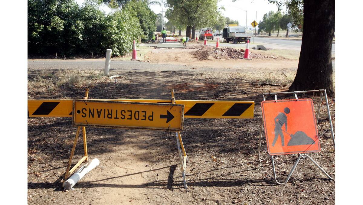 LEETON Shire Council is continuing work on the new footpath along Brobenah Road.
