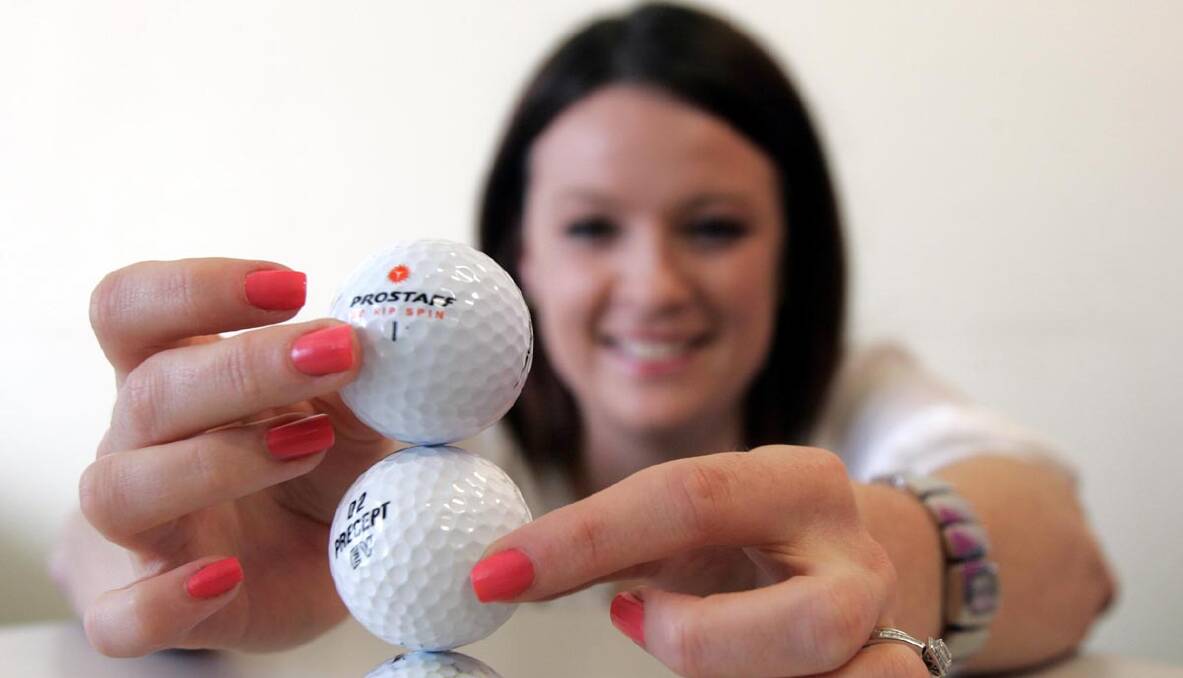 JUMPSTART committee member Nikita Pauling shows off one of the tasks - balancing golf balls - that competitors will need to complete in the organisation's Minute to Win It event next month.